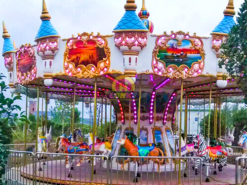 24 Seats Castles Style Carousel Rides manufacturer